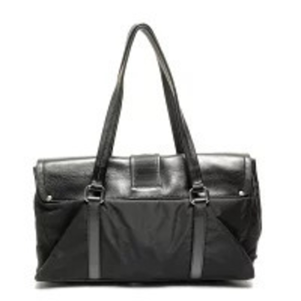 Prada Bag Shoulder Leather One Baguette Black Hobo